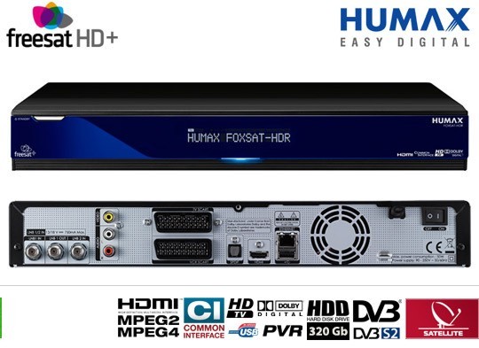 Receiver Humax FOXSAT-HDR for channel satellite English Freesat
